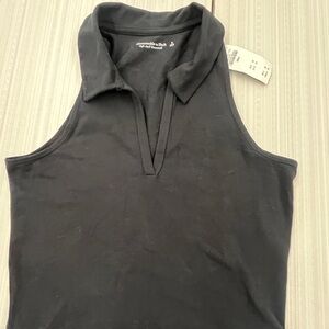 ✨NWT Abercrombie & Fitch Black Soft A&F Essentials Top